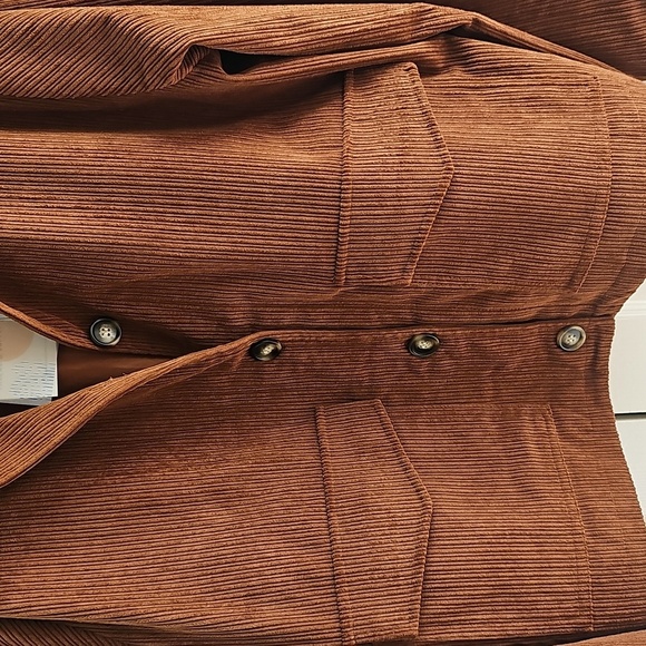 NWT Thread & Supply Hughes Corduroy Button Closure Jacket Large Cognac - Picture 5 of 13